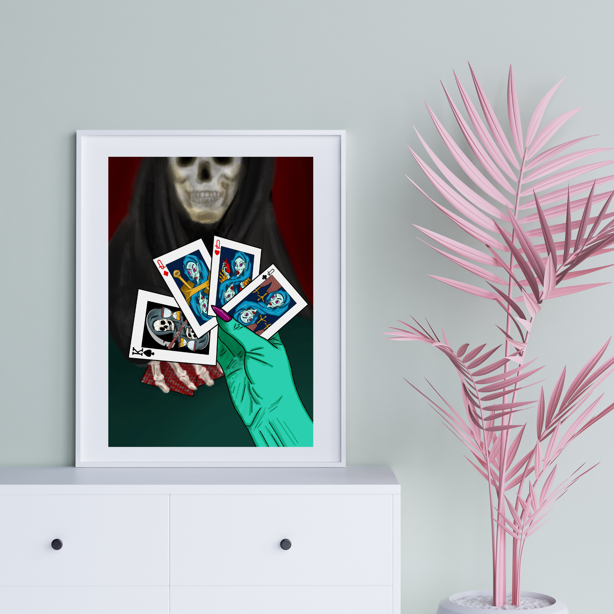 Hannah Kate Makes - Wholesale Art Print - Baba & the Reaper Art Print - A5/A4 - Baba Yaga & Death6