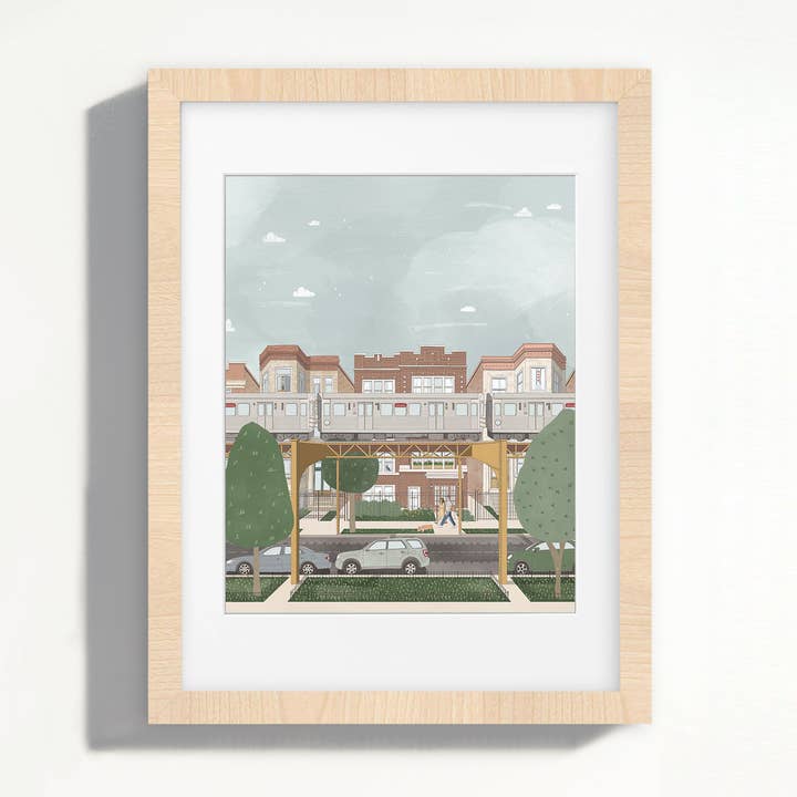 Chicago El Train Kunstdruck für den Großhandel von Drift Trace