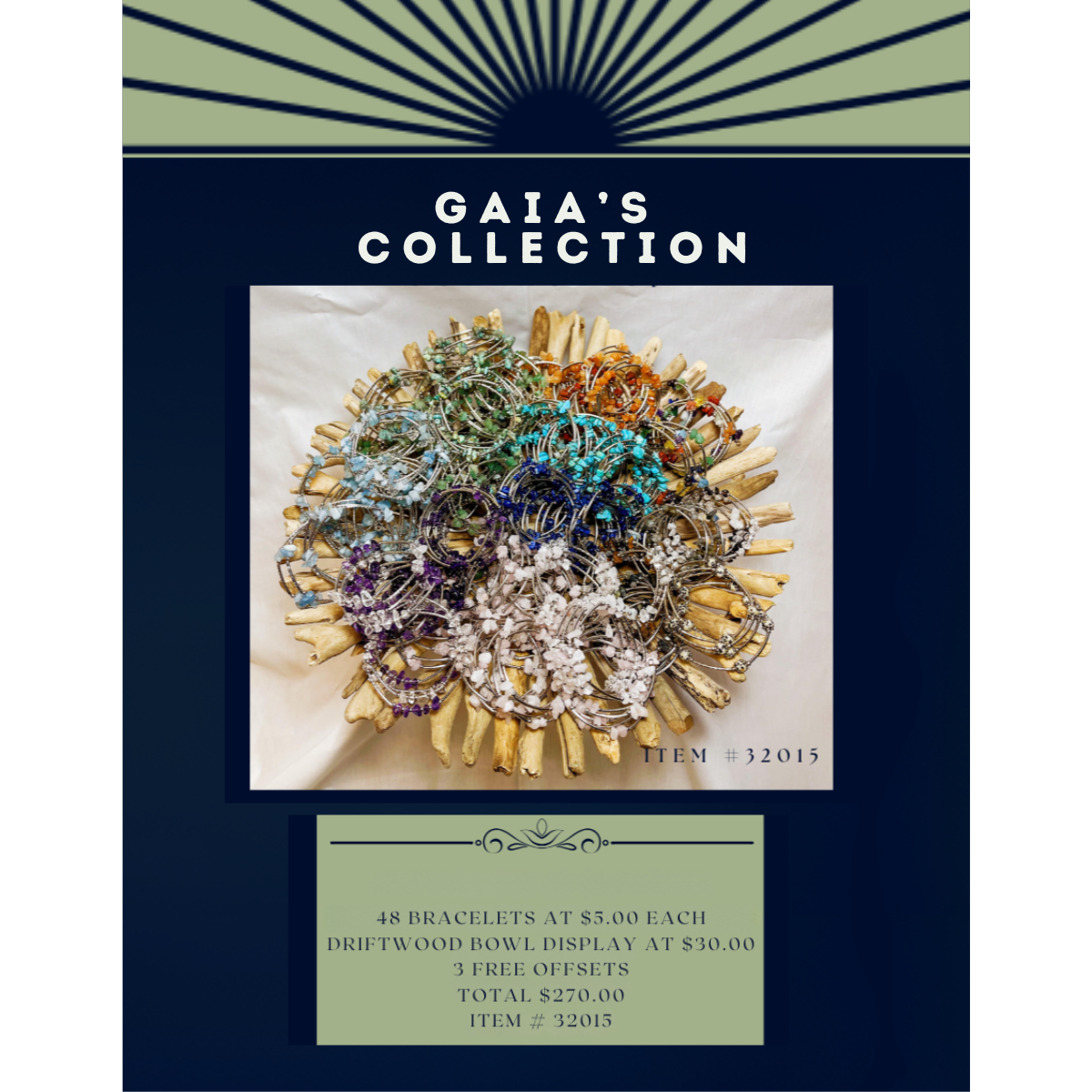 Serenity + Sol - Wholesale Beaded Bracelet - Wrap Bracelet Prepack / Gaia Collection0