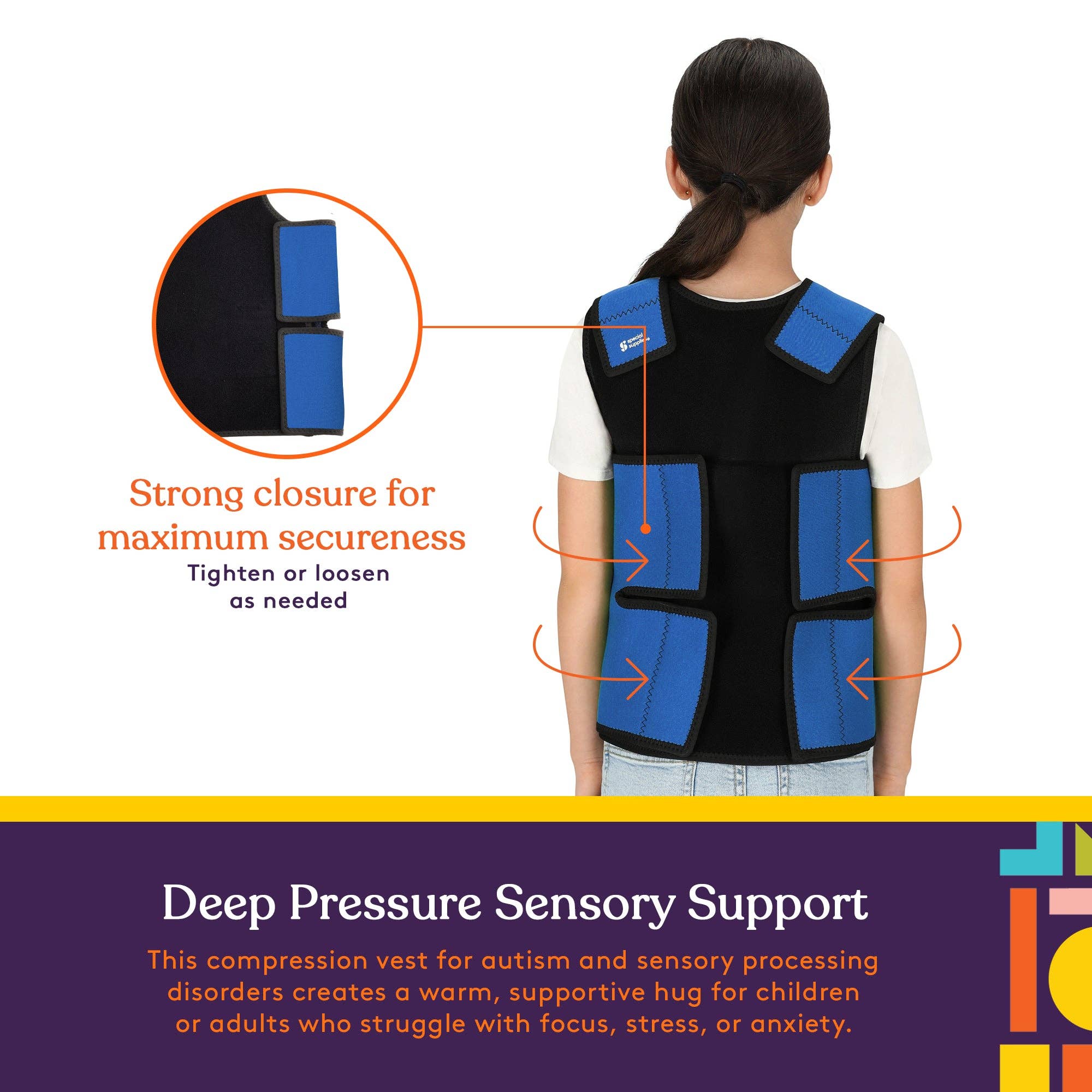 Special Supplies - Wholesale Outerwear Vest - Kids - Deep Pressure Sensory Compression Vest13