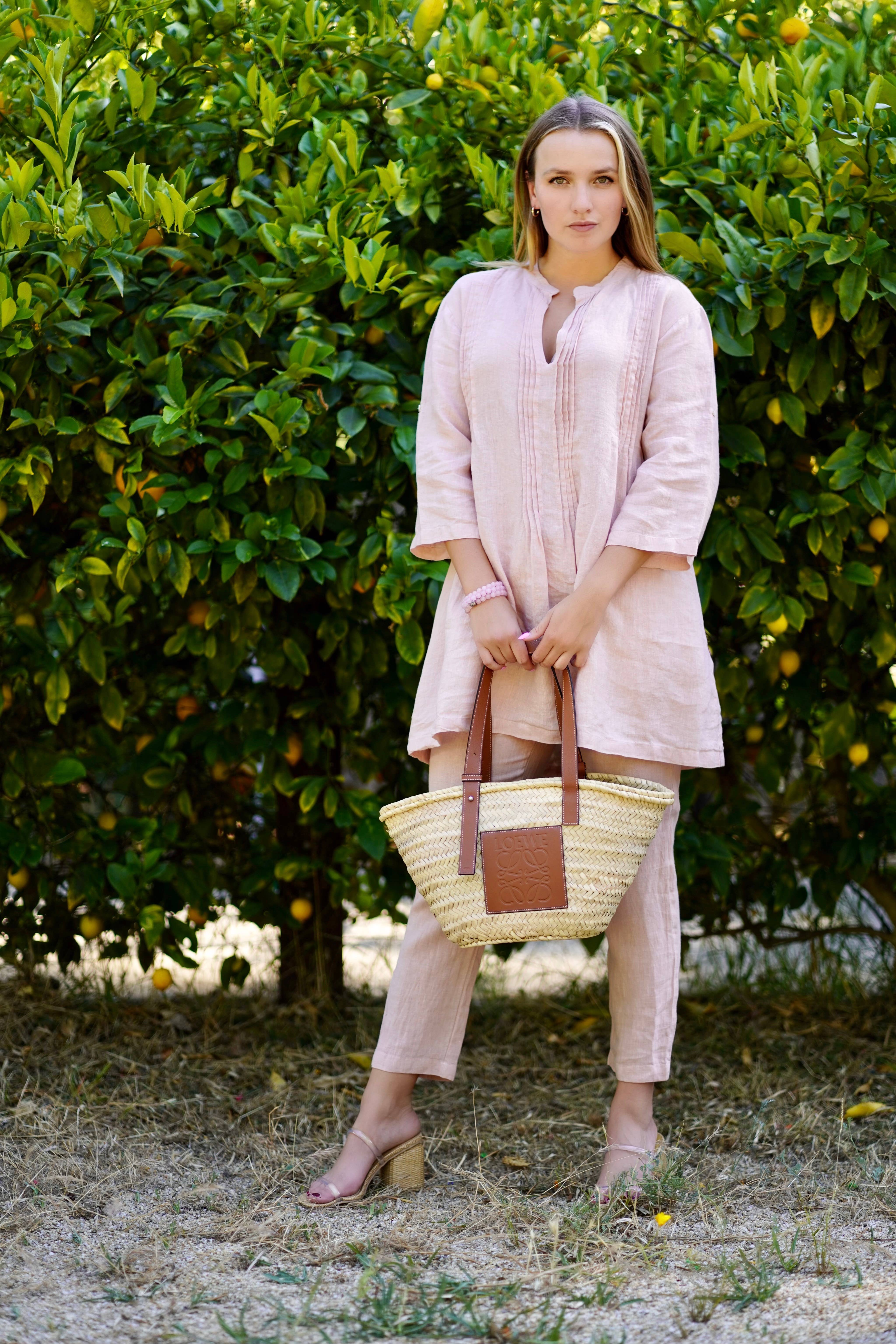 Bianca Linen Tunic Blush for wholesale on Faire2