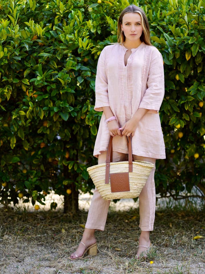 Bianca Linen Tunic Blush for wholesale on Faire2