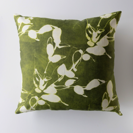 Goldie Home – Engroshandel Pyntepude – Porto Print i Oliven Pude0