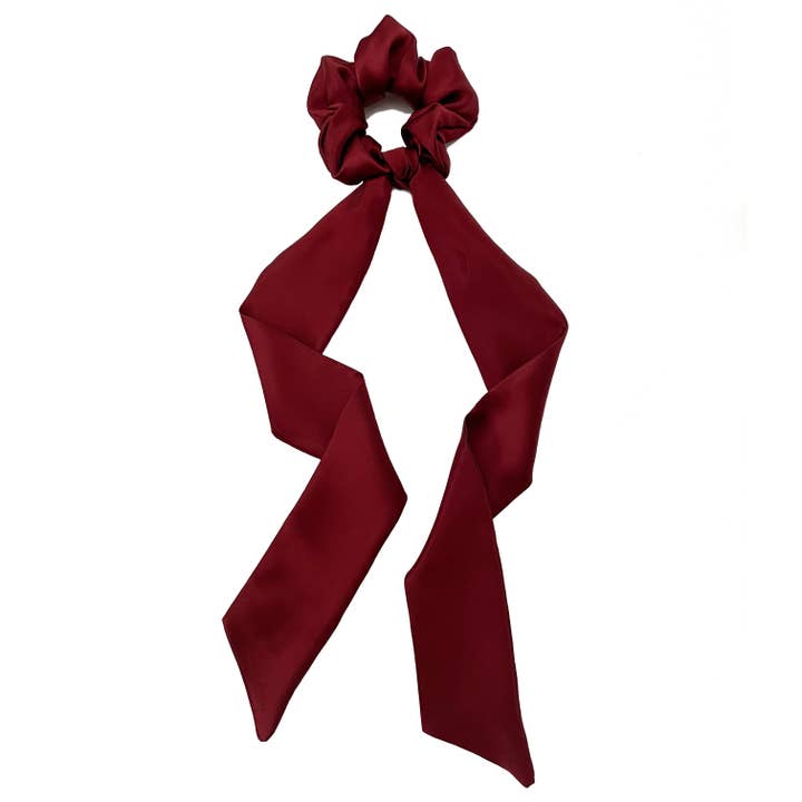 Cayenne Silk Scarf Scrunchie for wholesale by Krystell Barraza