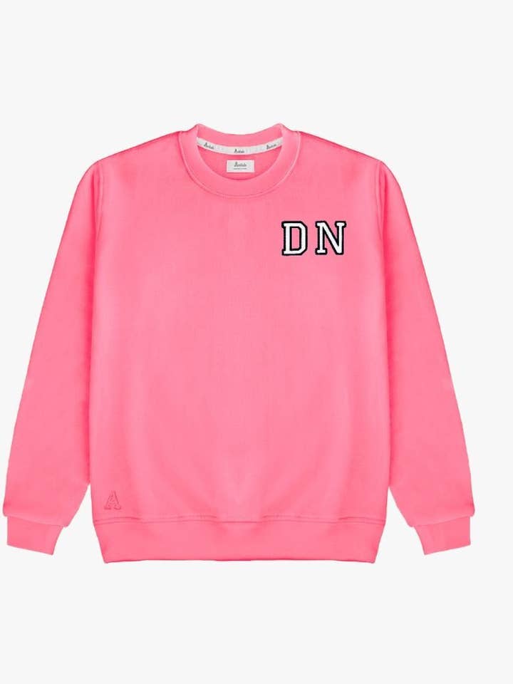 SWEAT FUCHSIA | DOUBLE INITIALE MICRO pour la vente par Anitials