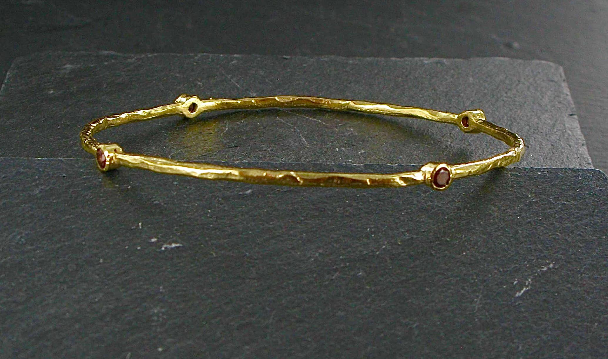 Siren Silver Ltd - Wholesale Bangle Bracelet - Fine Gold Plated Brass Stone Bangle6