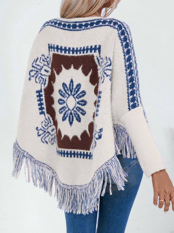 UNISHE - Vendita all'ingrosso Copricostume - Donna - Copricostume per kimono lavorato a maglia con nappine MMY181