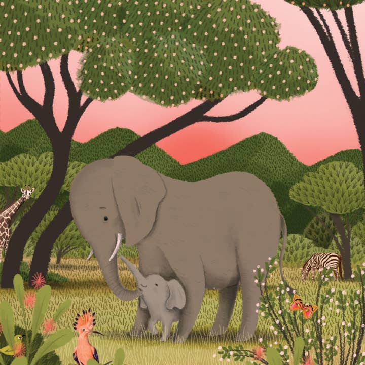 No SRP - Mom & Baby Elephants Baby Card for wholesale by Studio Eleven Papers