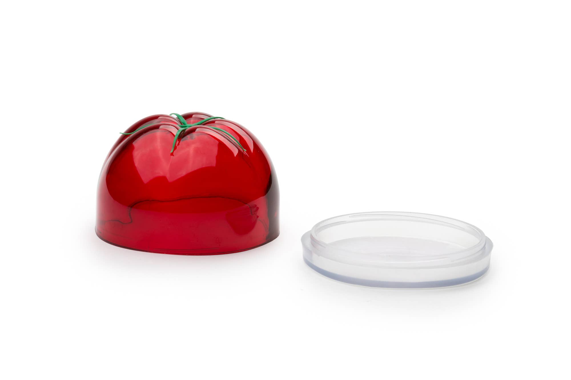 Fox Run Brands – Recipiente para armazenar alimentos por atacado – TULZ Tomate Save-A-Half, Vermelho, 4" x 4" x 3"6