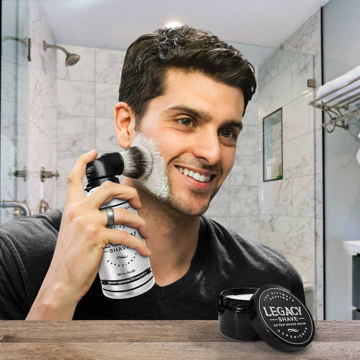 Legacy Shave – wholesale Rakningsset - Herr – 2 bit Gift Set Legacy rakborste och spik klippning set4