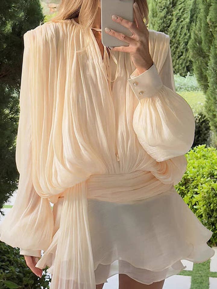 Elegant Draped Casual Dress for wholesale by Mccolin