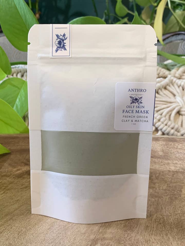 Green Clay Face Mask for wholesale by Anthro Apothecary