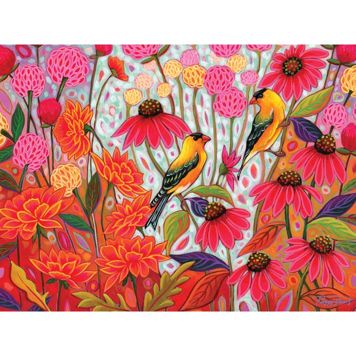 Outset Games and Cobble Hill Puzzles - Wholesale Puzzle - Adult - Springtime Goldfinches 275pc puzzle1