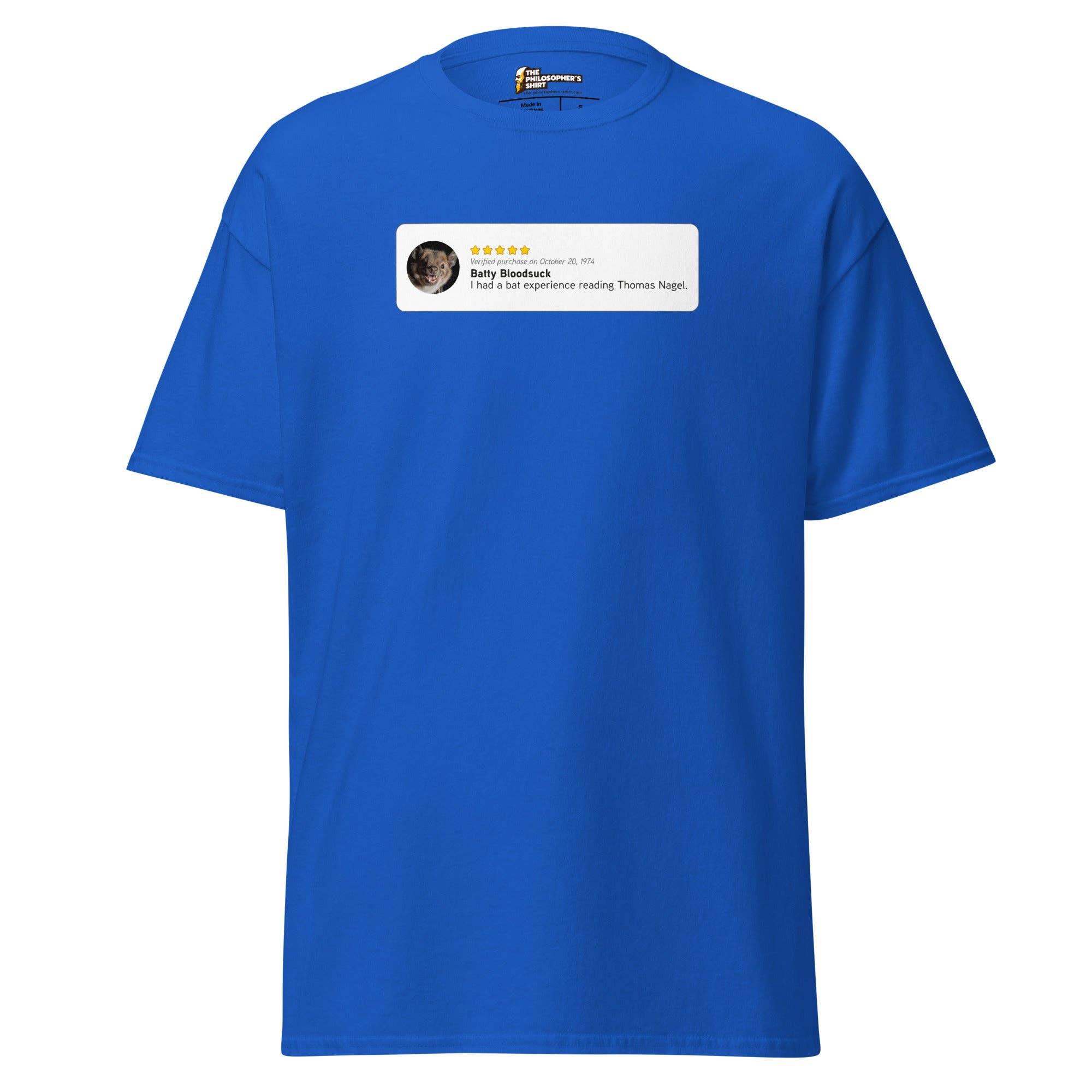 The Philosopher's Shirt - Wholesale Screen Printed T-Shirt - Unisex - Thomas Nagel: Bat Experience - Unisex Classic T-Shirt4