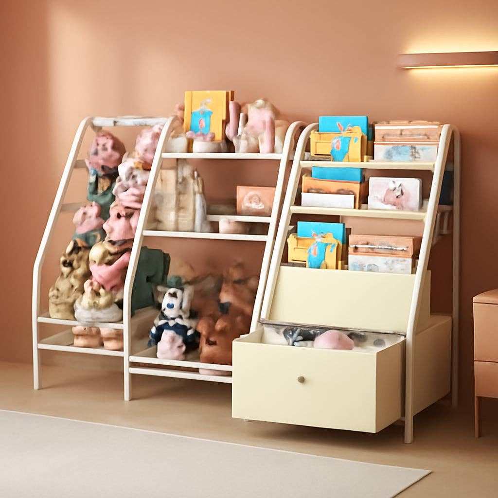 ShipItFurniture - Wholesale Bookcase - Kids Bookshelf 3 Tier Bookcase With Toy Organizer For Kids Rooms0