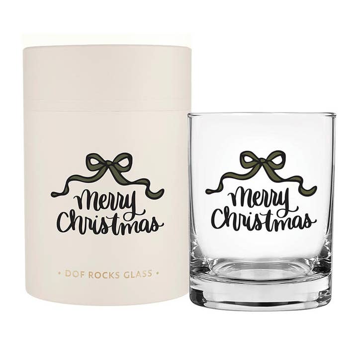 DOF Rocks Glass - Merry Christmas for wholesale by Faithworks by Creative Brands