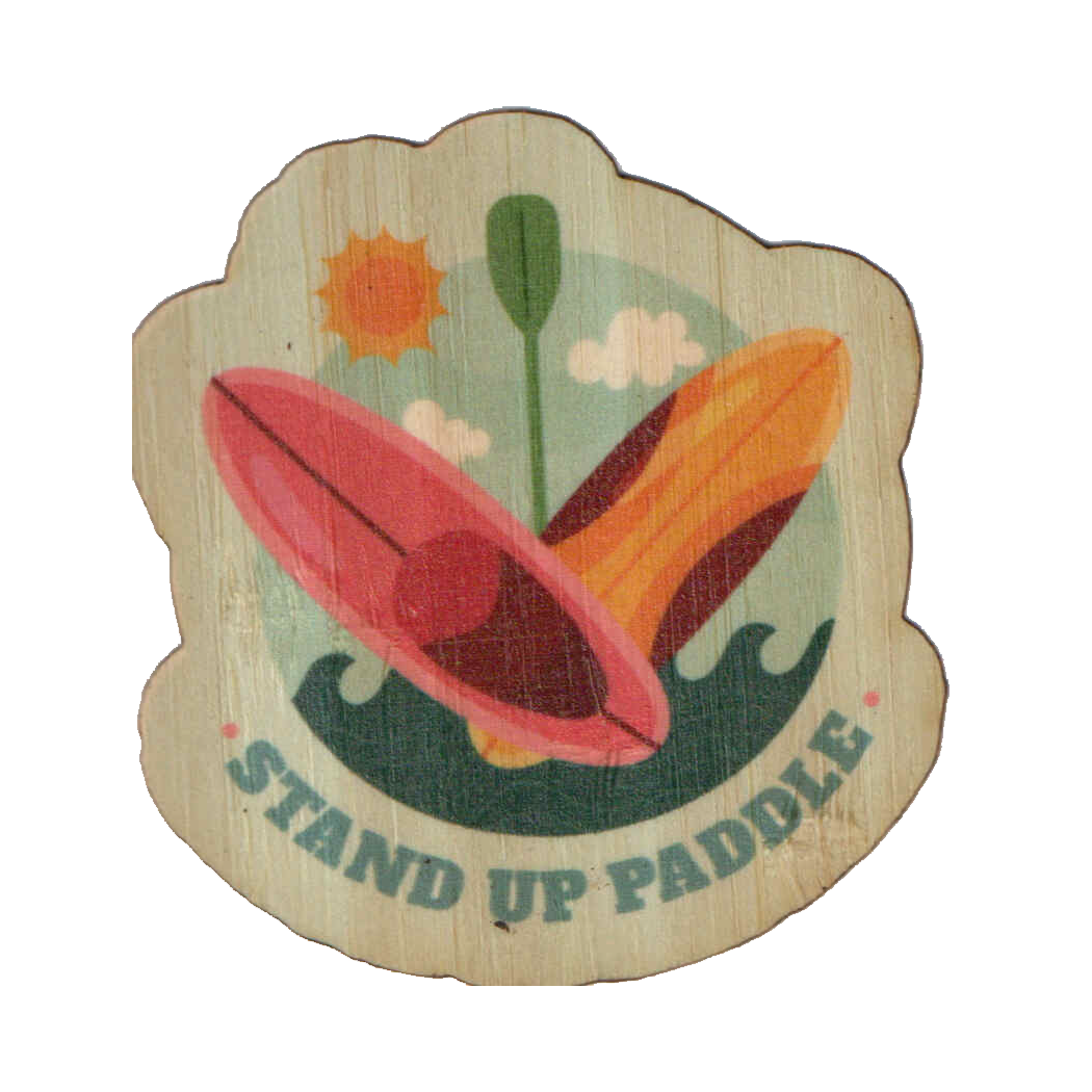 Bamboo Wood Stickers - Wholesale Sticker - Stand Up Paddle0