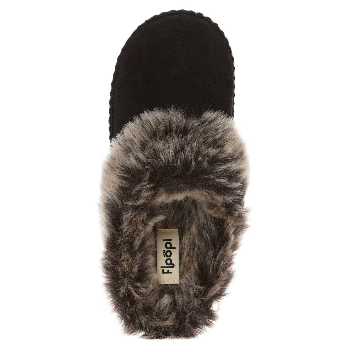 Floopi - Wholesale Pantoffels - Dames - Selene faux suede voor dames met Azteekse trim klomppantoffels3