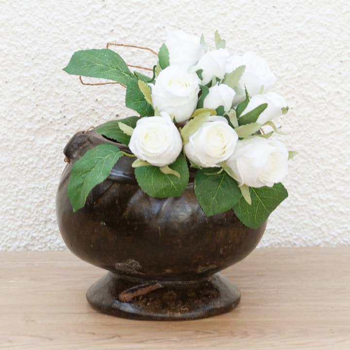 Antik sydostasiatisk snidat träkärl för wholesale av De-cor