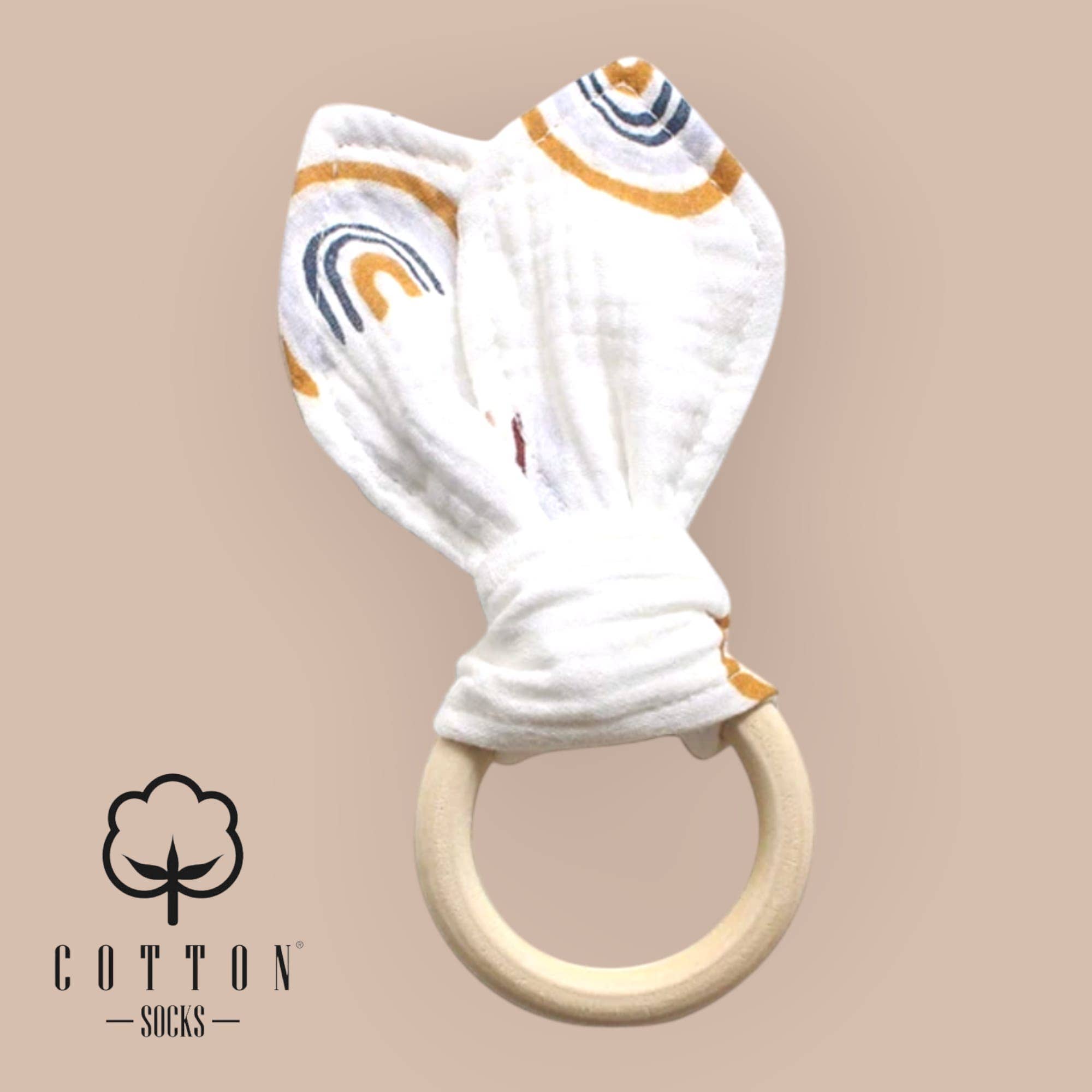 Cotton Socks - Wholesale Teether (Not Clip-On) - Baby - MC-04 Organic Cotton Muslin Teether 16 cm x 8 cm29