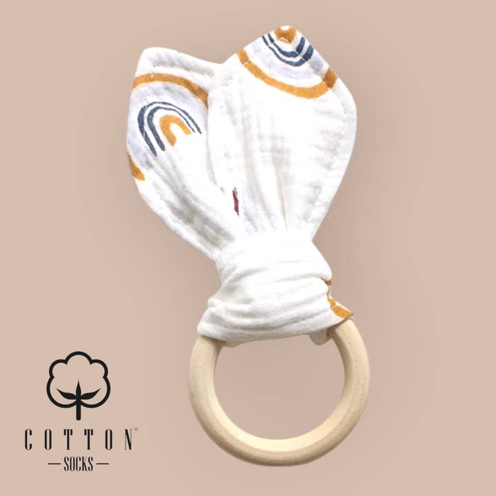 Cotton Socks - Wholesale Teether (Not Clip-On) - Baby - MC-04 Organic Cotton Muslin Teether 16 cm x 8 cm29