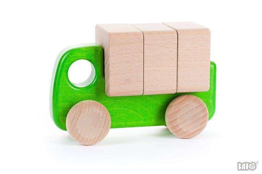 Little Poland Gallery - Wholesale Wood Toy - Kids - BAJO Car with Blocks1