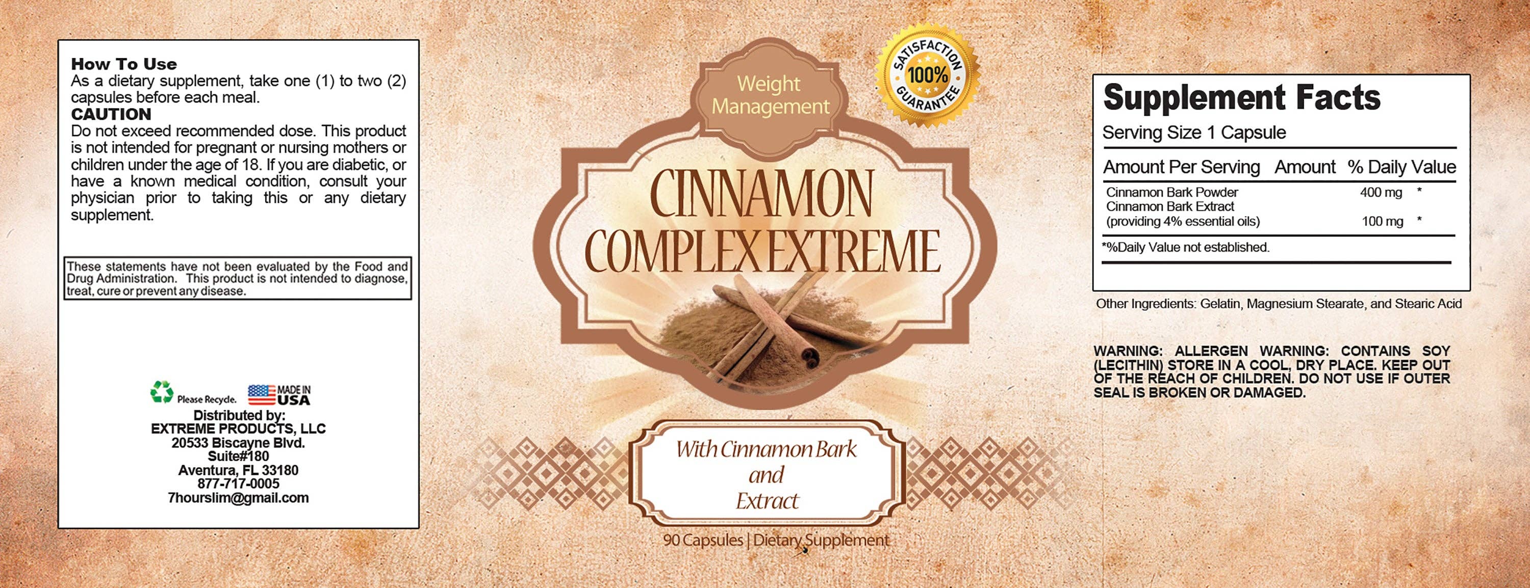 Totally Products - Wholesale Oral Supplement/Vitamin - Cinnamon Bark Extract High-potency Dietary Supplement (90 Capsules)2