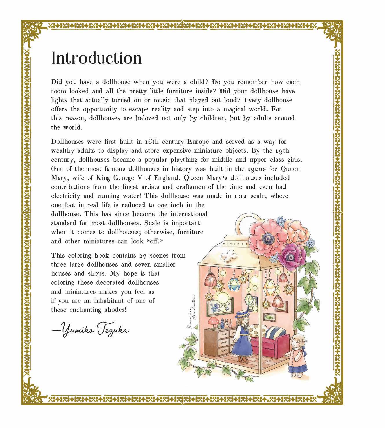 Zakka Workshop - Wholesale Coloring & Activity Book - Adult - Antique Dollhouse Coloring1