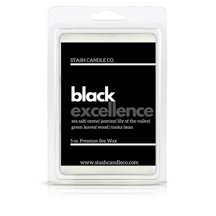Black Excellence Jumbo Wax Melts for wholesale by Stash Candle Co.
