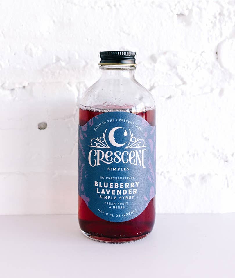 Crescent Simples - Wholesale Cocktail Mix/Syrup - Blueberry Lavender Simple Syrup1