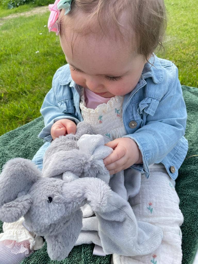 Ziggle Baby - Wholesale Security/Cuddle Blanket - Baby - Elephant Plush comforter blanket1