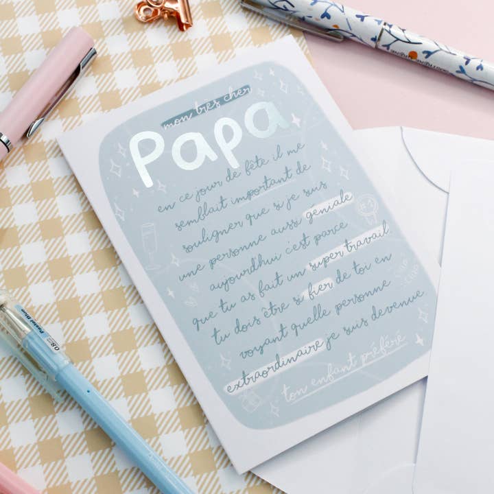 Carte super travail papa - carte fete des pères humoristique for wholesale by My Sweet Paper Card