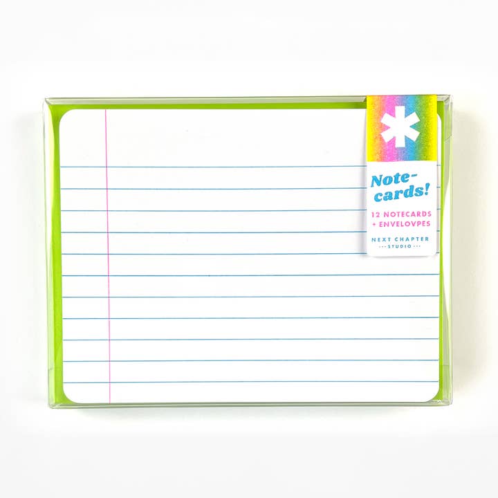 Riso Ruled Notecard Set for wholesale by Next Chapter Studio