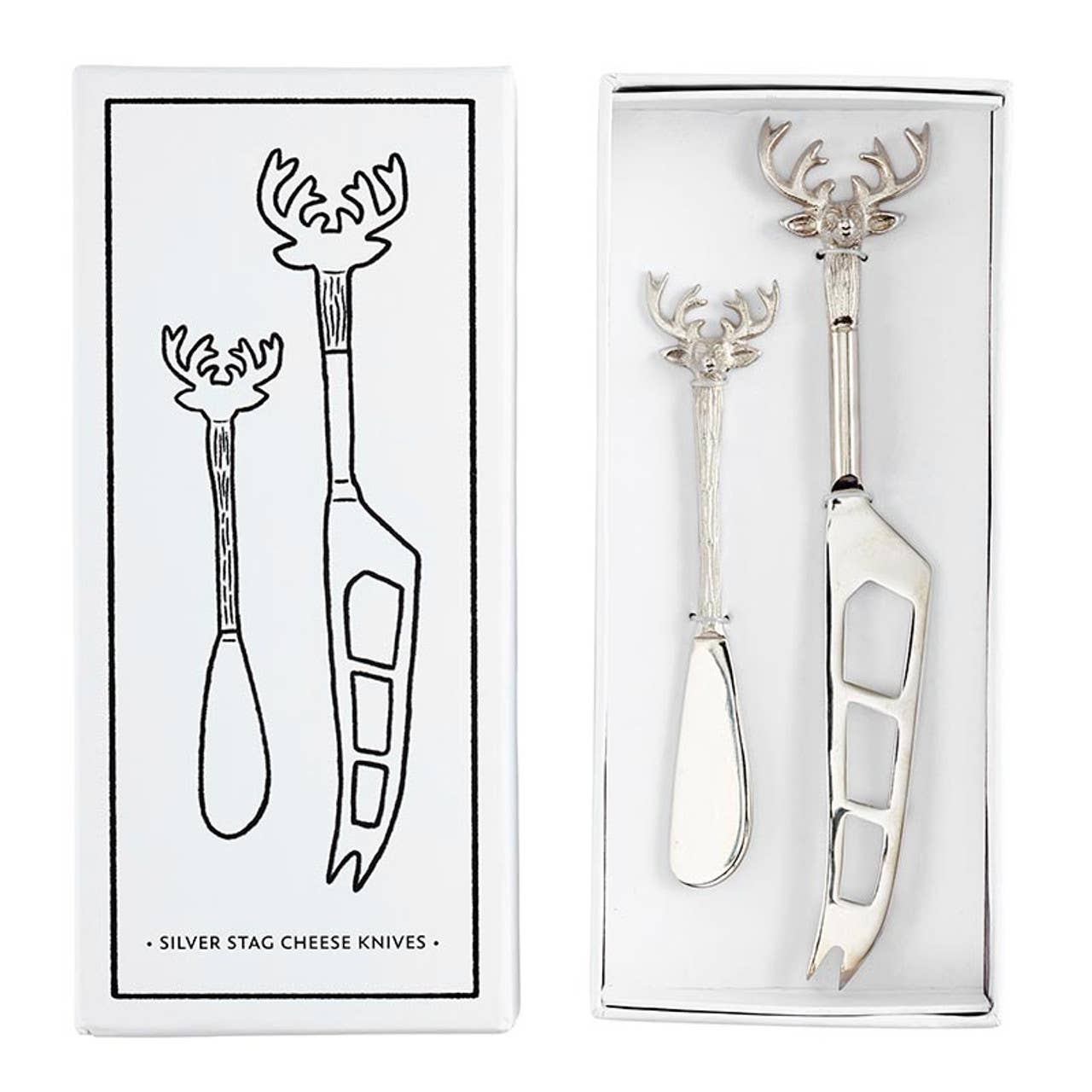 Santa Barbara Design Studio by Creative Brands - Wholesale Cheese Spreader - Silver Stag Cheese Knives - Set of 20
