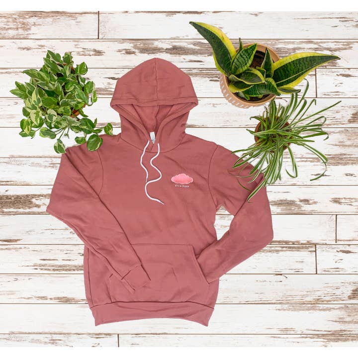 Pink Cloud Mauve Hooded Sweatshirt for wholesale by Refresh Collective