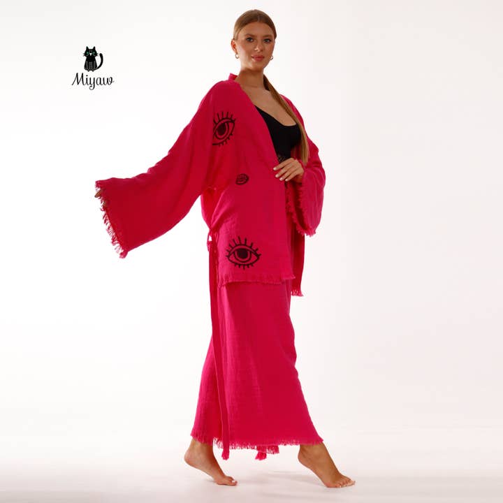 Fucsia Comodo abito da salotto biologico - Vivace stile boho fucsia in vendita all'ingrosso su Faire