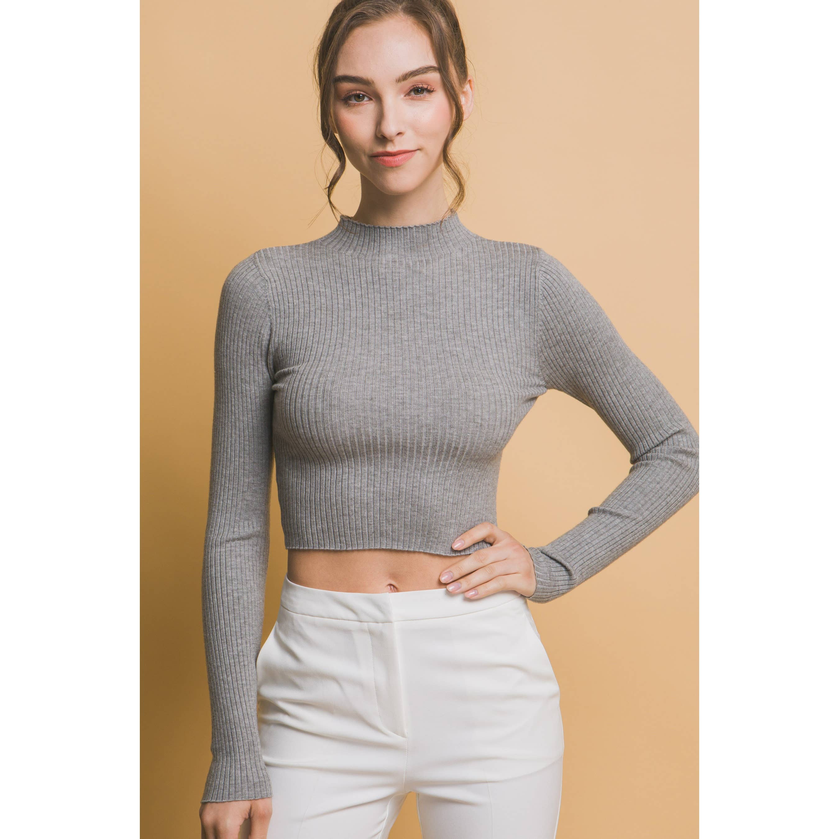 Apolline - Venta al por mayor Jersey de punto - Mujer - Jersey de canalé de cuello alto14