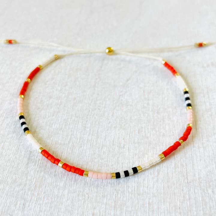 Verstelbare Miyuki kraal armband van nylon, zaadkralen 11/0 voor wholesale door Atelline