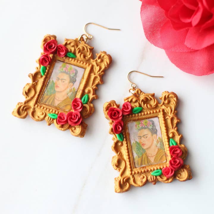 Skye Eclisse Jewelry - Vendita all'ingrosso Orecchini pendenti - Orecchini Frida Kahlo, orecchini messicani da donna