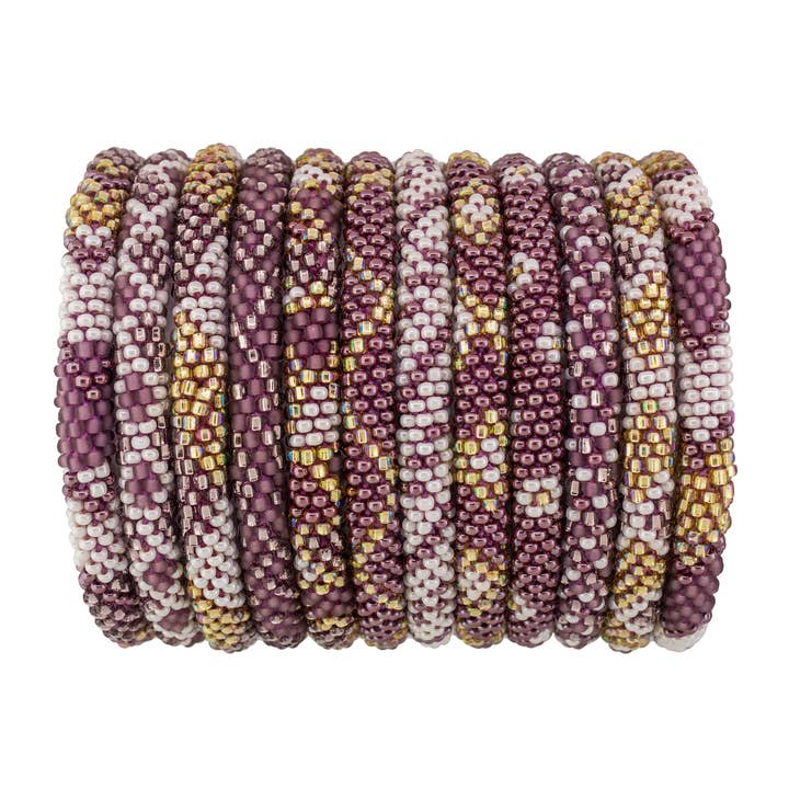Aid Through Trade - Wholesale Jewelry Set - The Original Roll-On® Bracelet Mulberry - Set of 12
