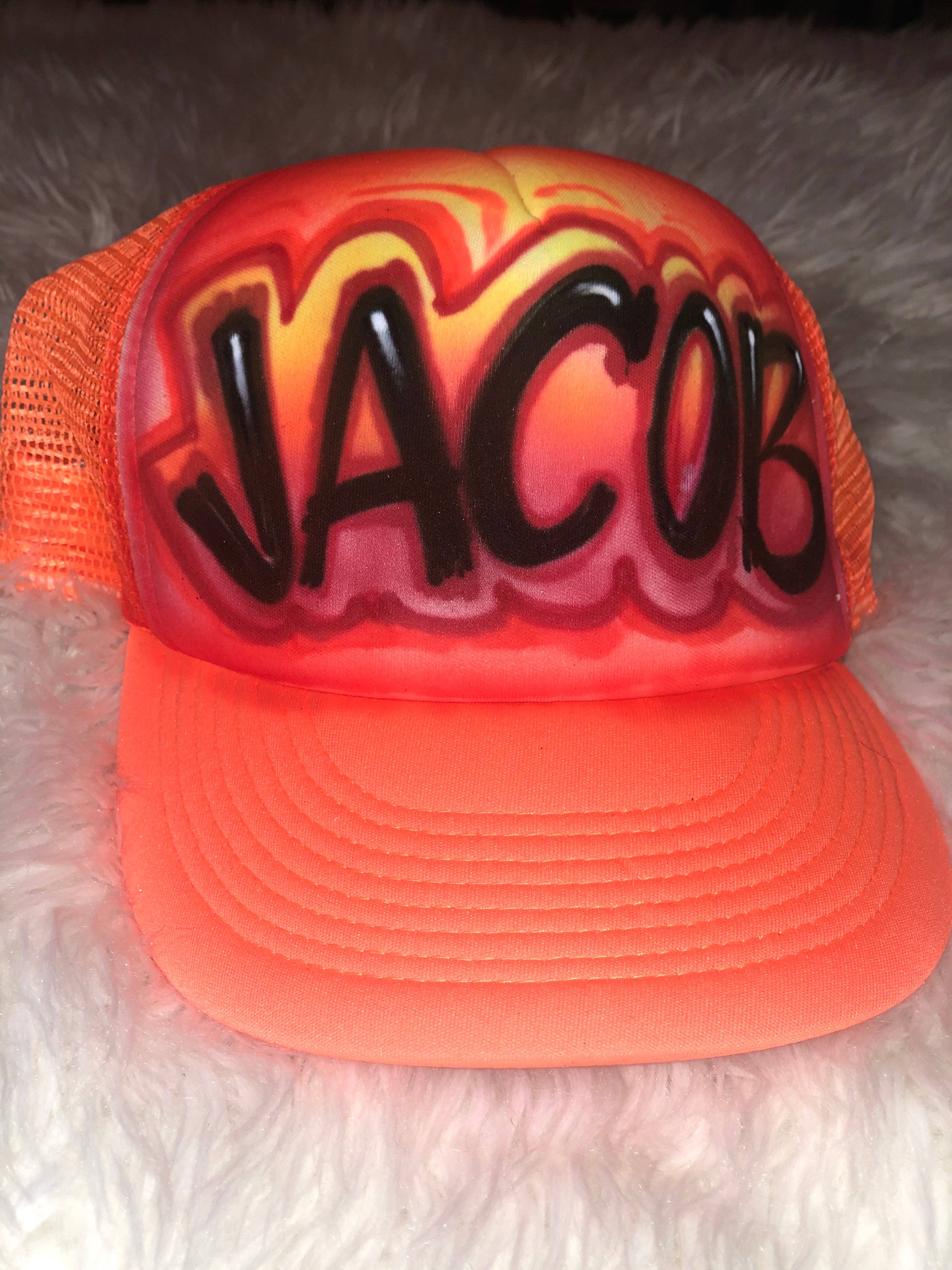 Galveston Airbrush - Wholesale Hat Accessory - Women's - Custom Airbrush TRUCKER HAT2