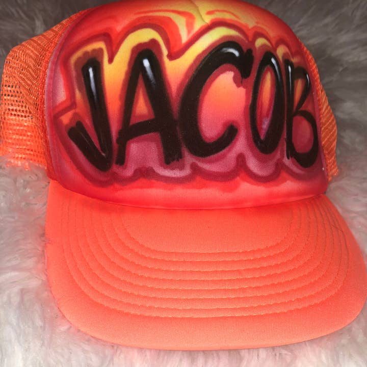 Galveston Airbrush - Wholesale Hat Accessory - Women's - Custom Airbrush TRUCKER HAT2