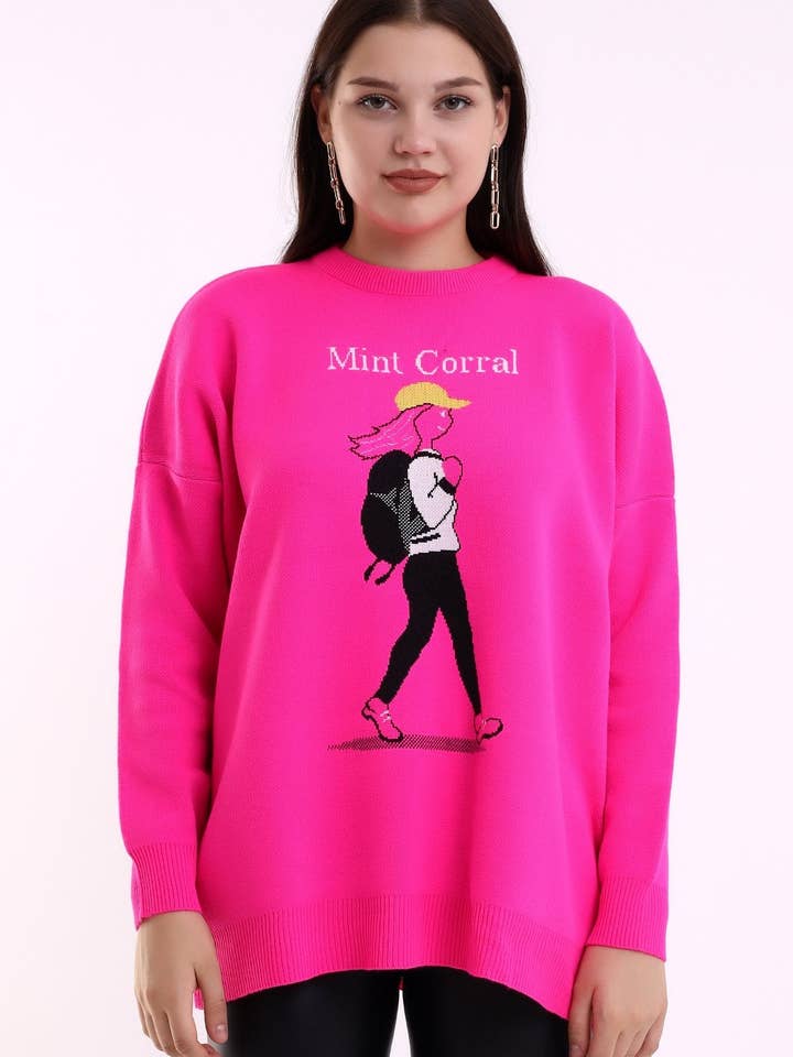 MAGLIONE IN MAGLIA A MOTIVI per la vendita all'ingrosso da parte di Cloth Cube