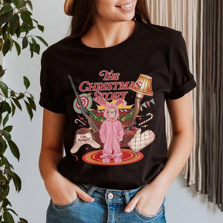 Funny Christmas Movie Shirt, The Christmas Story Long Sleeve for wholesale by AJCanvasPrints