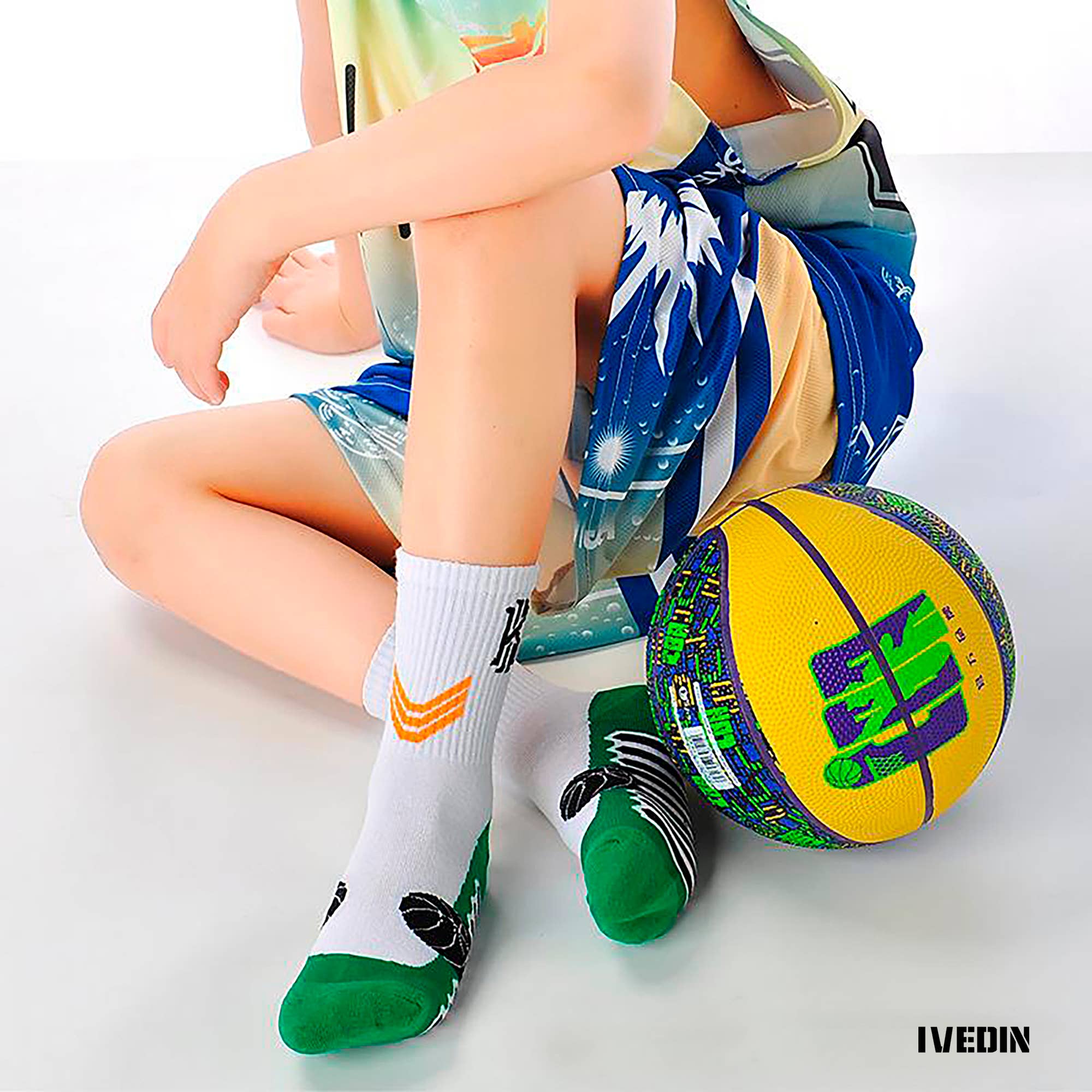 Ivedin - Wholesale Socks - Unisex - Pack of Technical Sports Socks NBA Kids One Size2
