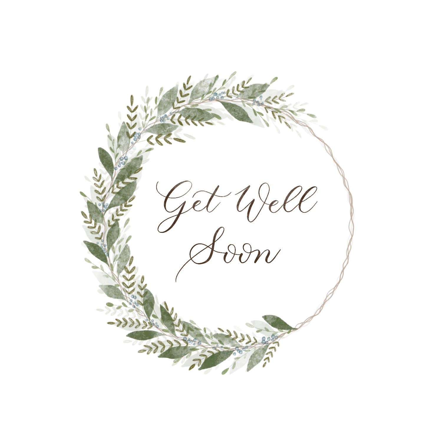 Blue Skies Lettering – Engroshandel God-bedring-kort – „Get Well Soon“ lykønskningskort1