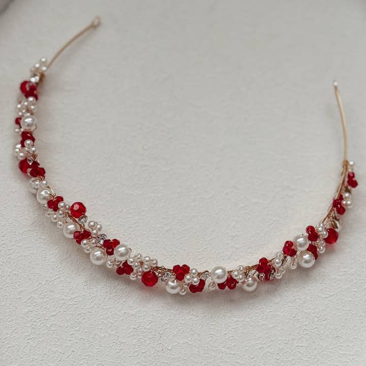 A Little Lacey - Wholesale Fashion Headband - Kids - Evelyn Girls Christmas Pearl Headband7