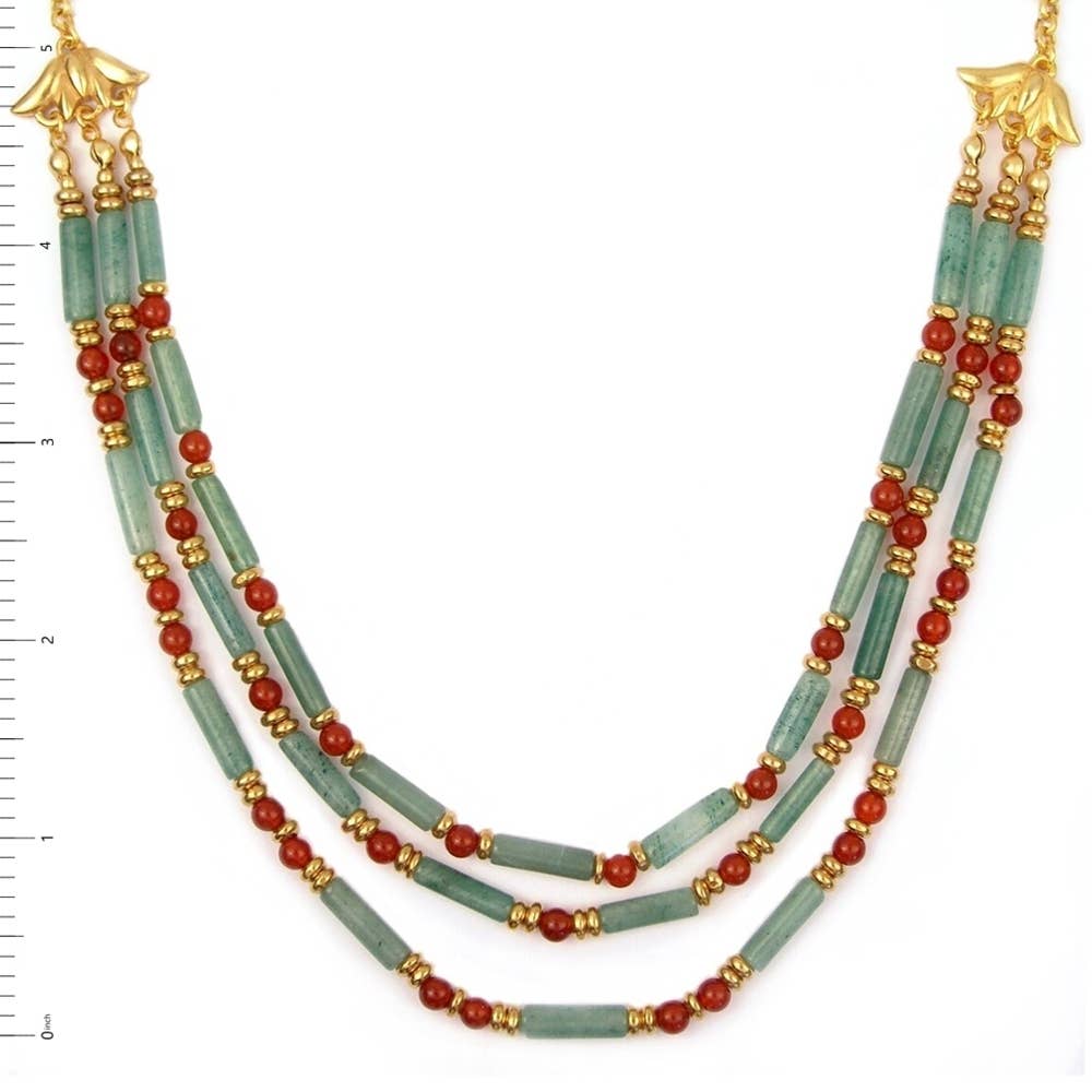 Discoveries, Inc. – Großhandel Halsband/Collier – Cleopatra Aventurin-Halsband, 18" - Ägyptisch inspiriert2