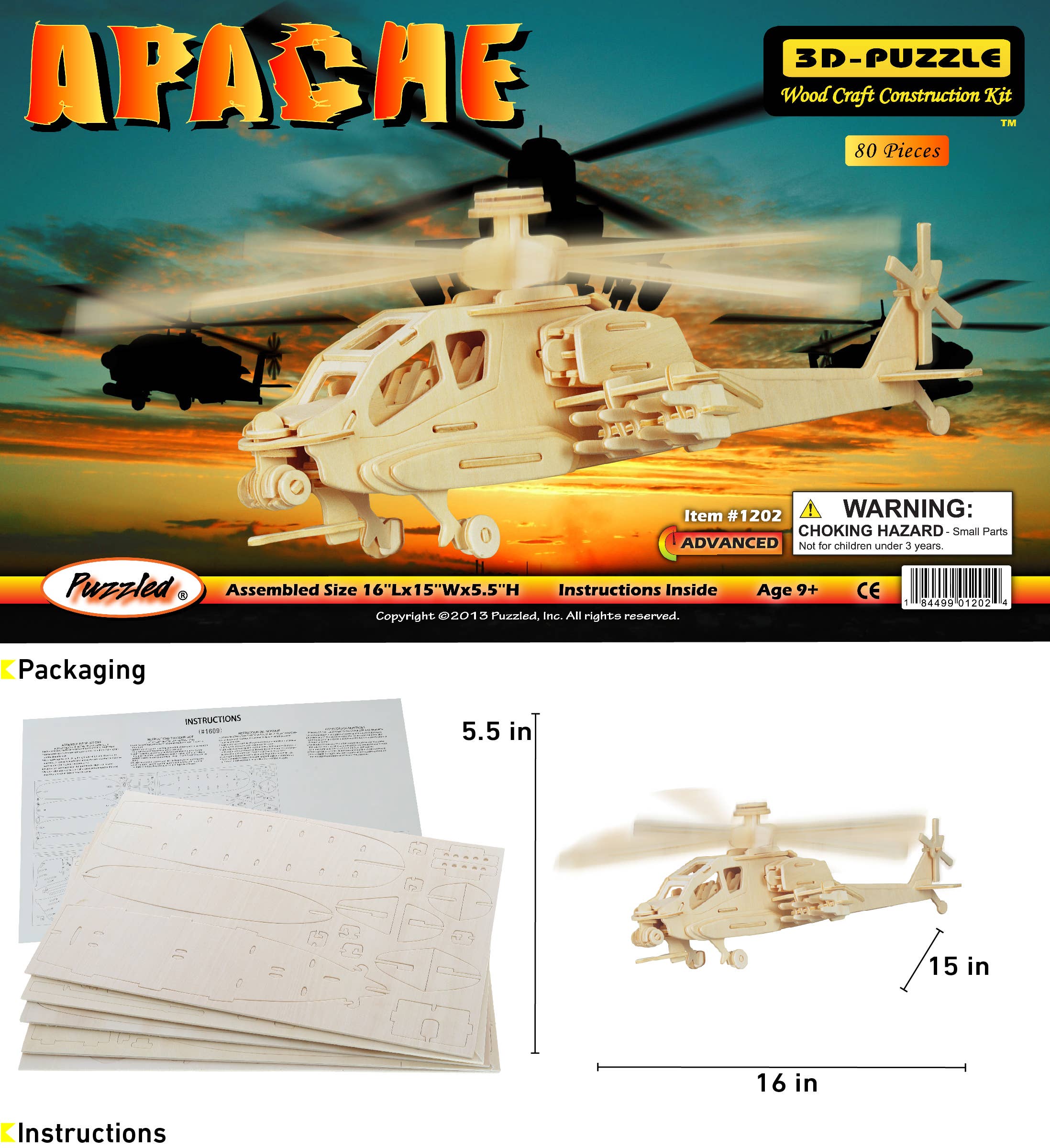 Cota Global - Wholesale Puzzle - Kids - 3D Puzzles - Apache1