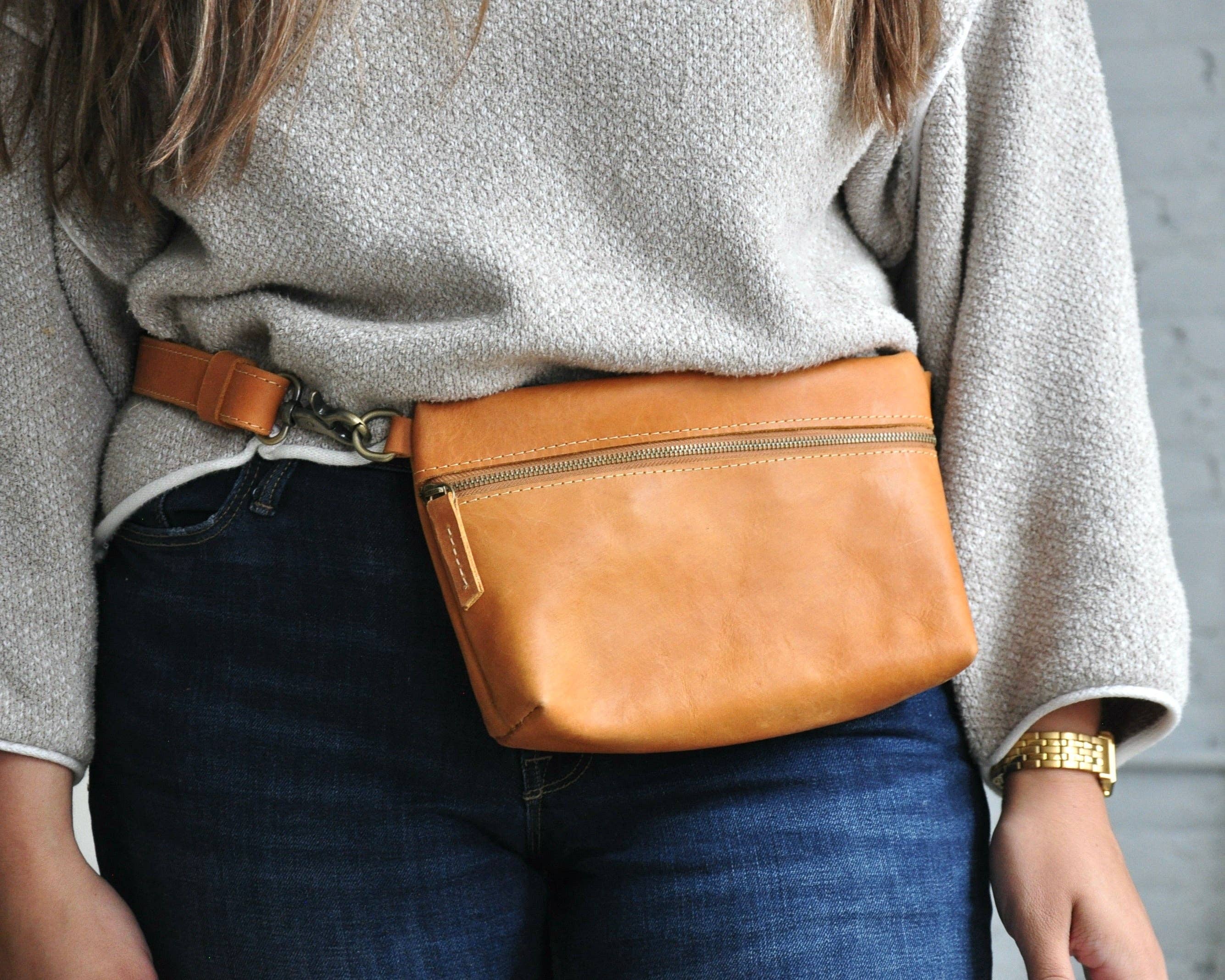 Zelaki Leather Company - Wholesale Belt Bag - Women's - Agow Belt Bag / Convertible Crossbody, Sling, and Belt Bag 10